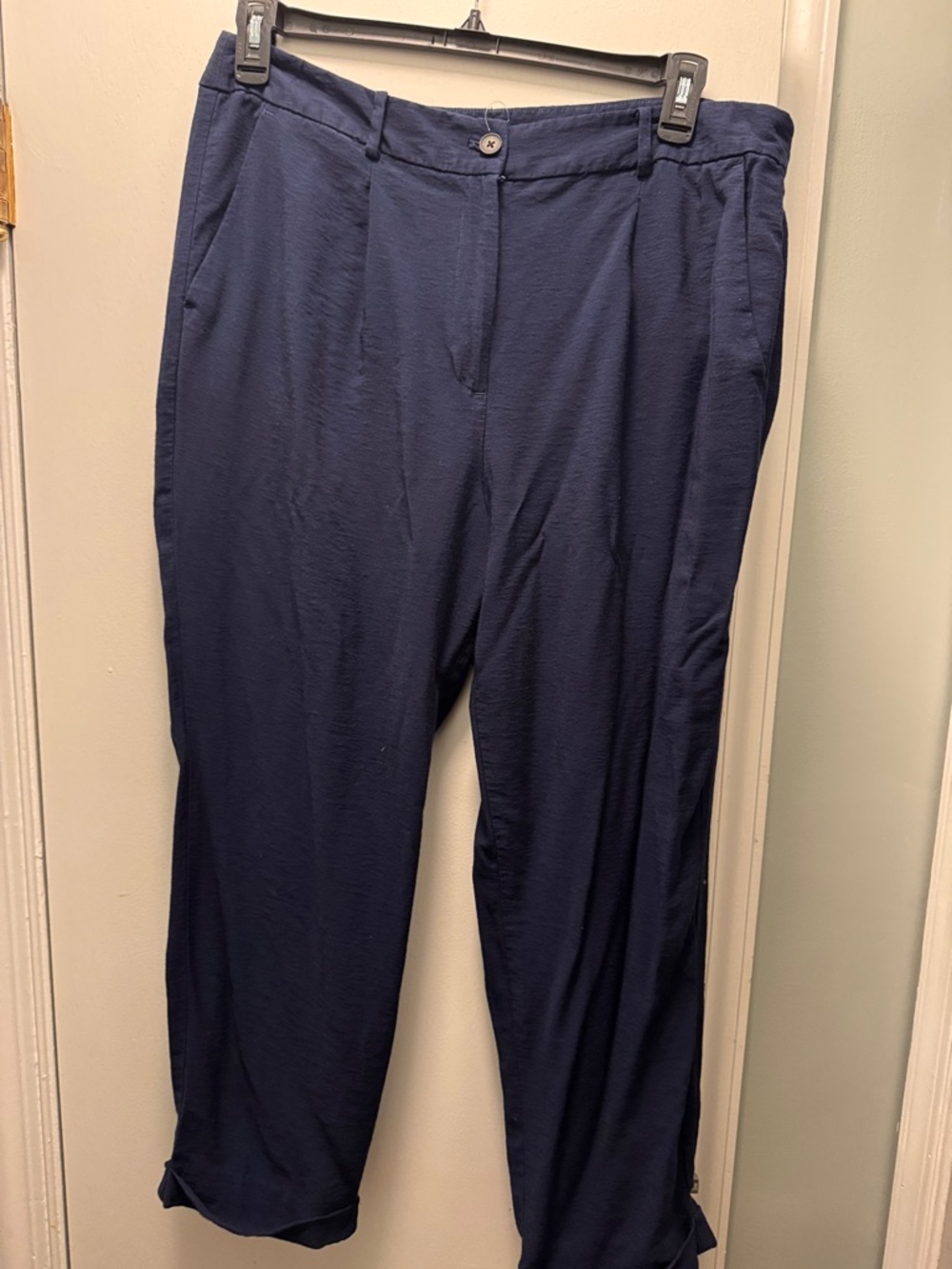 LOFT Navy Women's Chinos - Tapered Dress Pants